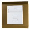 rj45 utp5e single gang socket faceplate gold