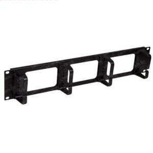 2U 19" 4 Ring Cable Management Bar - Plastic