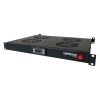 Linxcom Thermostatic fan tray in black with four fans side perspective